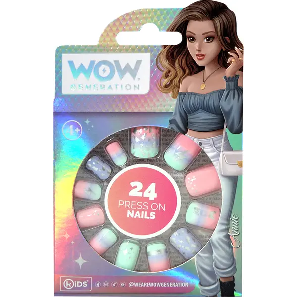 246948-EC Nokti umjetni WOW Generation samoljepljivi 24kom, P12/24