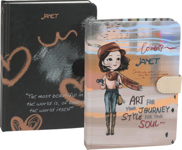 247153-EC Notes s magnetnom kopčom B6 Janet 128str, 100g P14/28