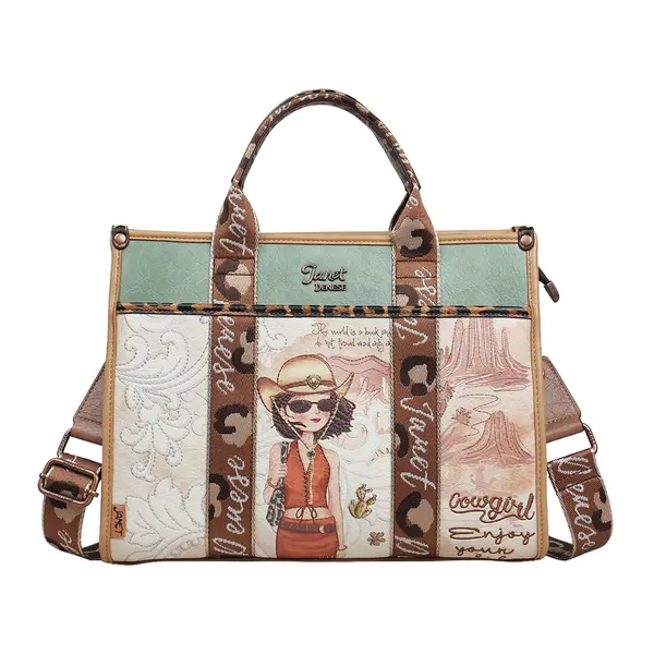 248327-EC Torba fashion Janet SS26 Western Odyssey 33.5x13x26cm J-175