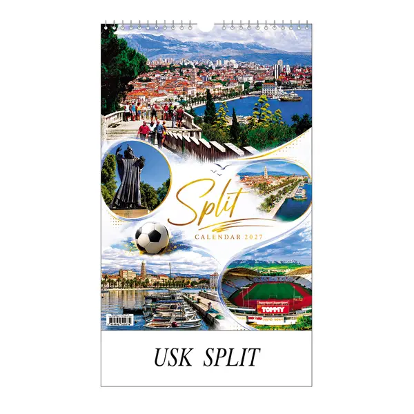 249732-EC Kalendar SPLIT 13L 21,5x30,5+6,5 P20 USK-TMR 2027