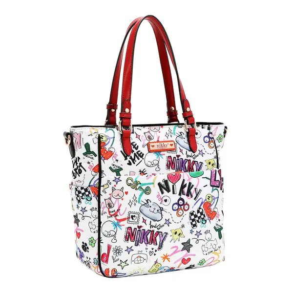 249127-EC Torba fashion NIKKY Just for fun White FW26 31x25x10,5cm NK13142-JFF-WH P12