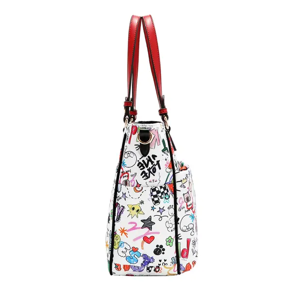 249127-EC Torba fashion NIKKY Just for fun White FW26 31x25x10,5cm NK13142-JFF-WH P12