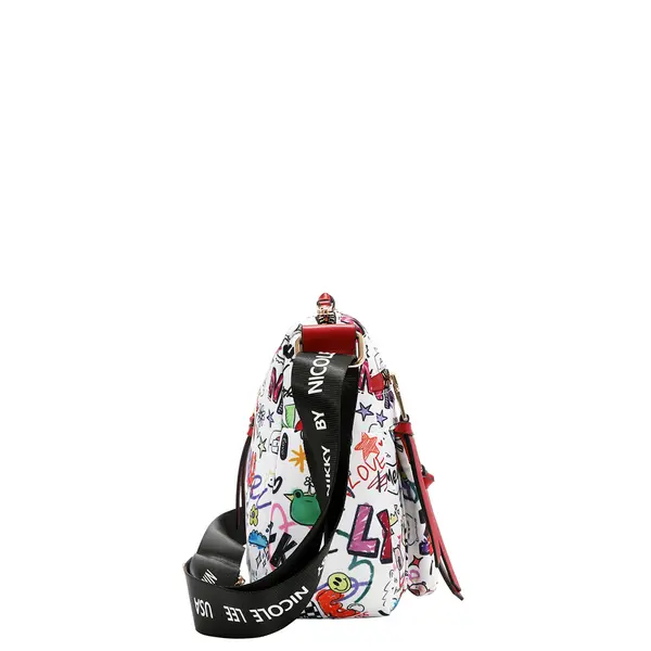 249131-EC Torba fashion NIKKY Just for fun White FW26 28x22,5x9,5cm NK13146-JFF-WH P12