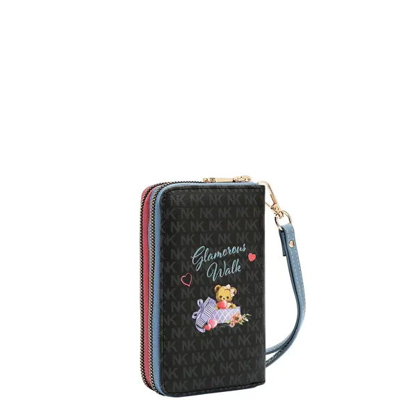 249164-EC Novčanik fashion NIKKY GlamorousWalkBlack FW26 10x16x4,5cm NK25053-GWK-BK P48