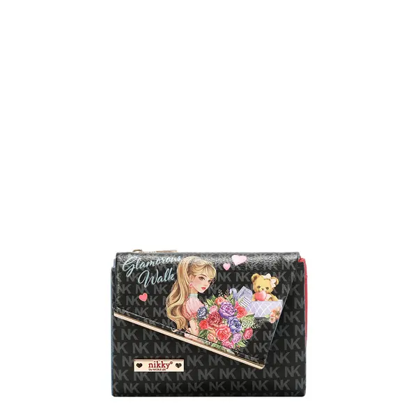 249165-EC Novčanik fashion NIKKY GlamorousWalkBlack FW26 13x9,5x2cm NK25055-GWK-BK P48