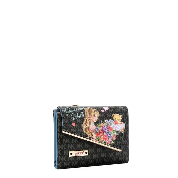 249165-EC Novčanik fashion NIKKY GlamorousWalkBlack FW26 13x9,5x2cm NK25055-GWK-BK P48