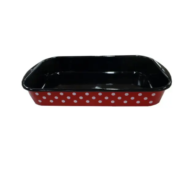 EM010536D PEKAČ PRAVOKUTNI 36CM TOČKICA/CRVENA