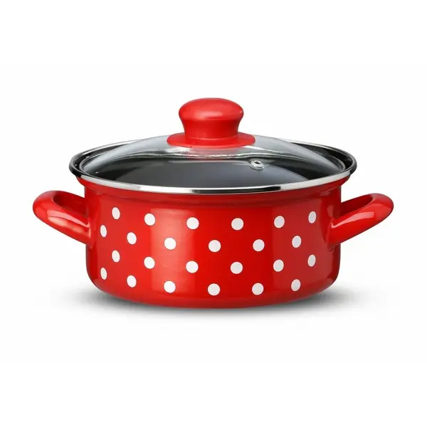 EM308818D LONAC NISKI S POKLOPCEM 18 CM-2,25 L TOČKICA/CRVENA