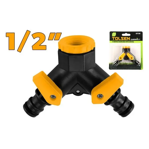 TO57116 SPOJNICA ZA VRTNO CRIJEVO SA VENTILOM 1/2"