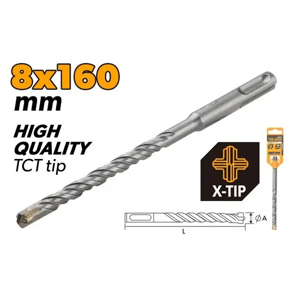 TO74824 SVRDLO SDS PLUS X TIP 8*160 MM