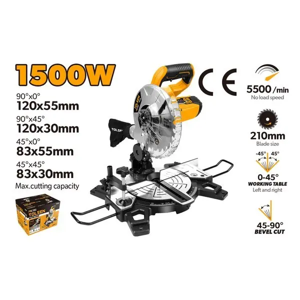 TO79529 STOLNA KRUŽNA PILA 1500W/ 210 MM
