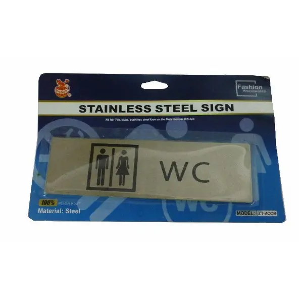 YW2F-34758-5 OZNAKA METALNA WC 17X5 CM