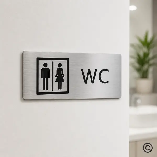 YW2F-34758-5 OZNAKA METALNA WC 17X5 CM