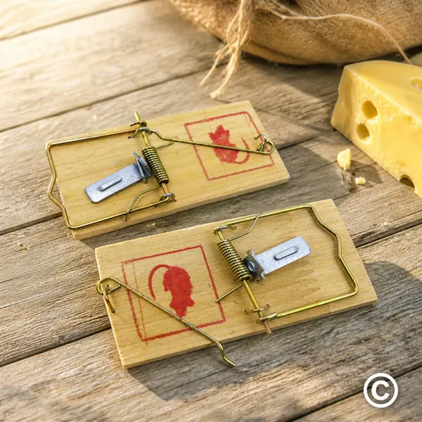 YWG214726-123 MIŠOLOVKA DRVENA MALA SET 2 KOM 10 CM