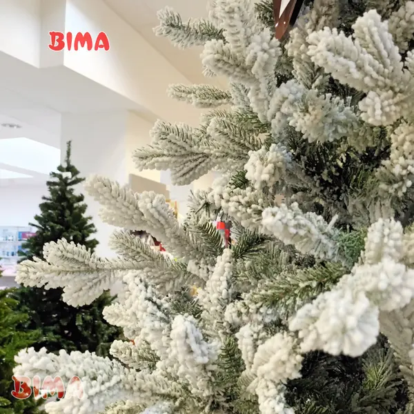 874544 UMJETNI BOR ALISON PINE SA SNIJEGOM I METALNIM STALKOM 180 CM
