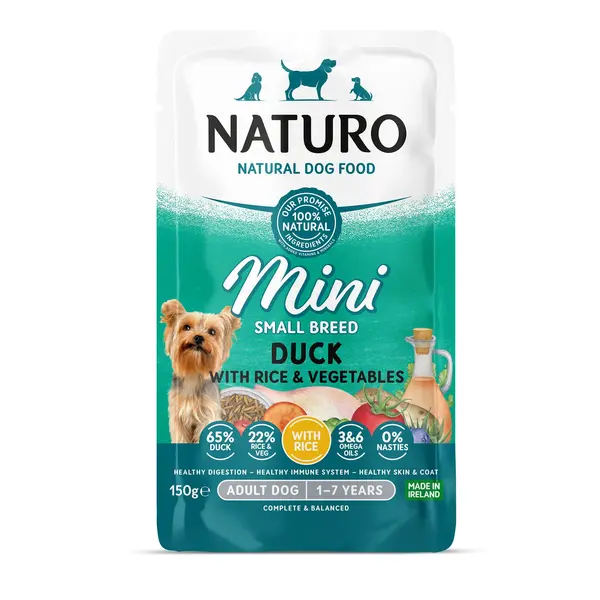 MPF8DNAT0208 Naturo Mini vreć. 150g patka/riža/povrće 1/8