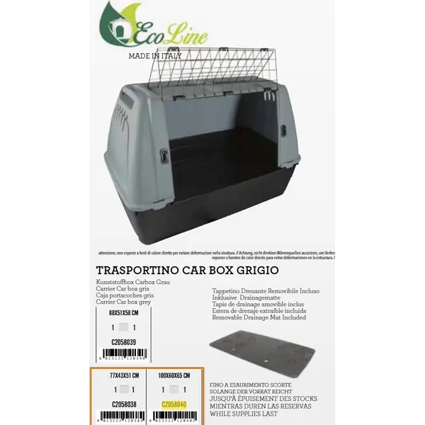 C2058039 Transporter Box Plastični 88x51x58cm za auto