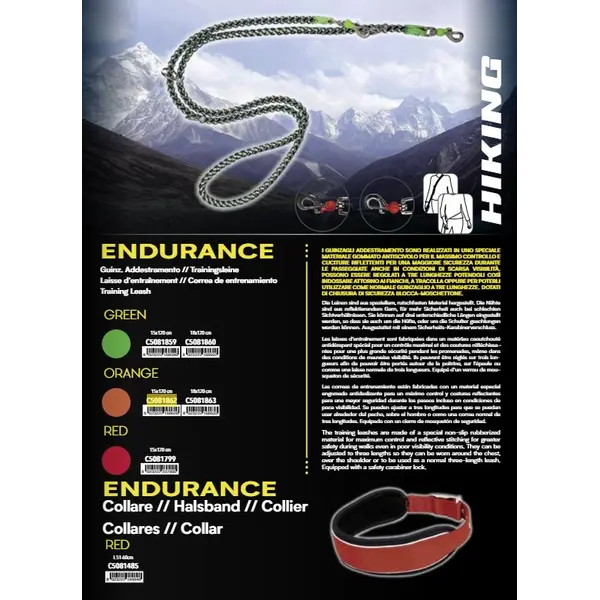C5081859 Vodilica Hiking Endurance Radna 1,5x200cm Zelena