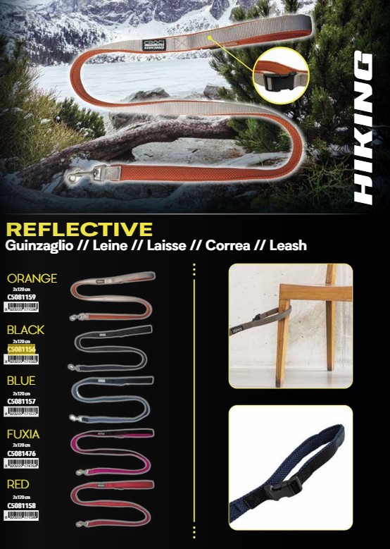 C5081158 Vodilica Hiking Reflective 2x120cm Crvena