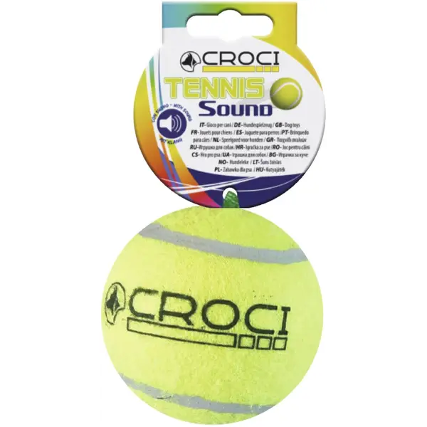 C6098902 Igračka za Pse Lopta Tenis zvuk 6,5cm dis.