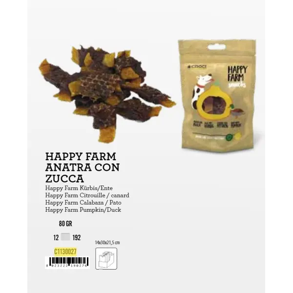 C1130027 KD Poslastica za Pse Happy farm patka/buča 80g