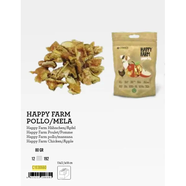 C1030660 KD Poslastica za Pse Happy farm pile/jabuka 80g