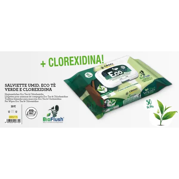 C6052775 Gills vlažne maramice ECO 30 kom. Tea/Chlorhexidine