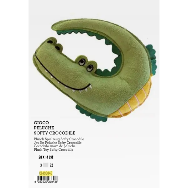 C6198843 Igračka za Pse pliš Krokodil 20x14cm