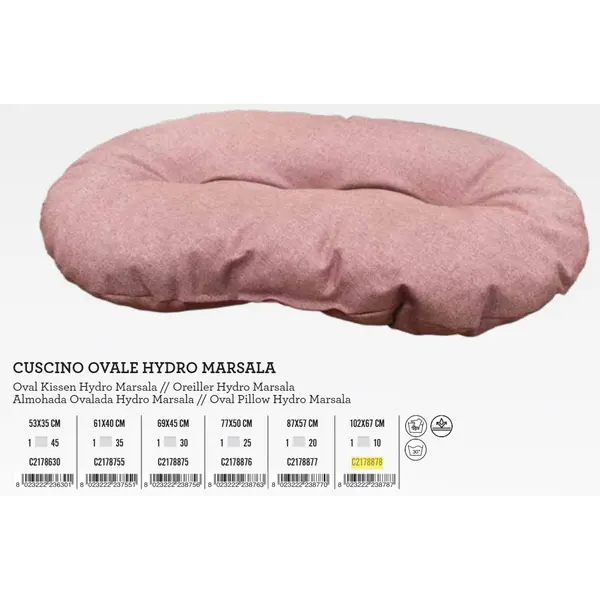 C2178878 Jastuk 102x67cm Hydro Marsala vodootporan