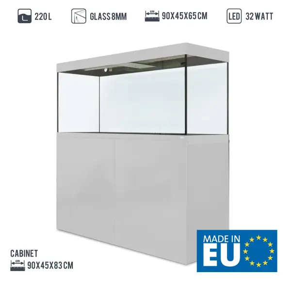 A2101228 Amtra akvarij ALUX 220 LED bijeli combi 90x45x65cm