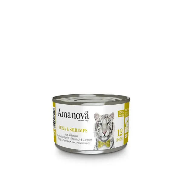 WEV88TB1B Amanova cat adult konz. 70g tuna/kozice u bujonu 1/24