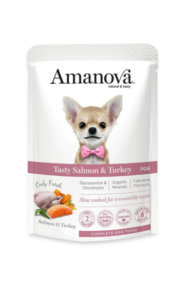 AMT62ST1A Amanova dog 100g Tasty losos/pura 1/12