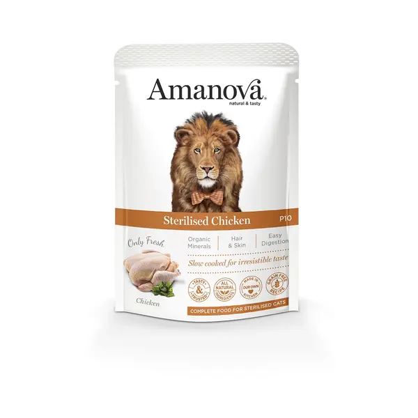 AMU02SP8A Amanova cat 85g adult Sterilised pile 1/12