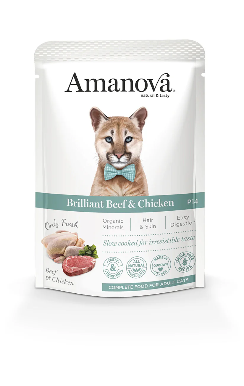 AMU06VP8A Amanova cat 85g adult Brilliant govedina/pile 1/12