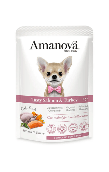 AMT62ST3A Amanova dog 300g Tasty losos/pura 1/12