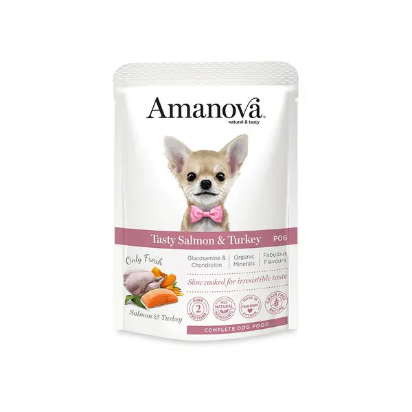 AMT62ST3A Amanova dog 300g Tasty losos/pura 1/12