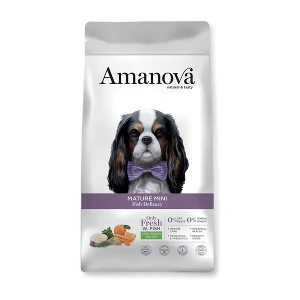 AMJ81MF02 Amanova dog adult mini Mature Delicacy bijela riba 2kg
