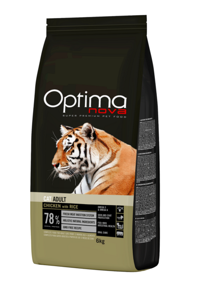 ONC17AD06 Optimanova cat adult Pile/riža 6kg LG NOVO