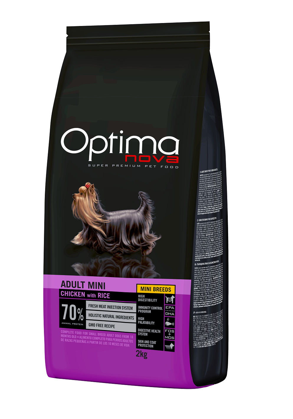ONO16AD06 Optimanova dog adult mini pile/riža 6kg LG NOVO