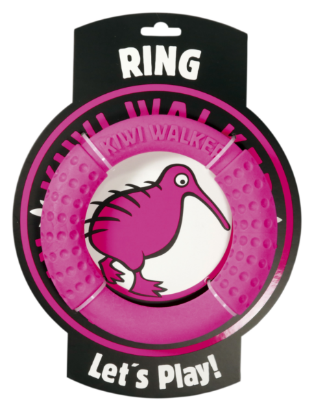 TPR-221 Igračka za pse Kiwi TPR Ring 18 cm pink