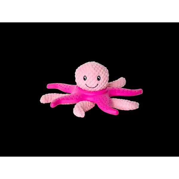 TPR-244 Igračka za pse Kiwi guma/pliš hobotnica/zvijezda 27cm pink