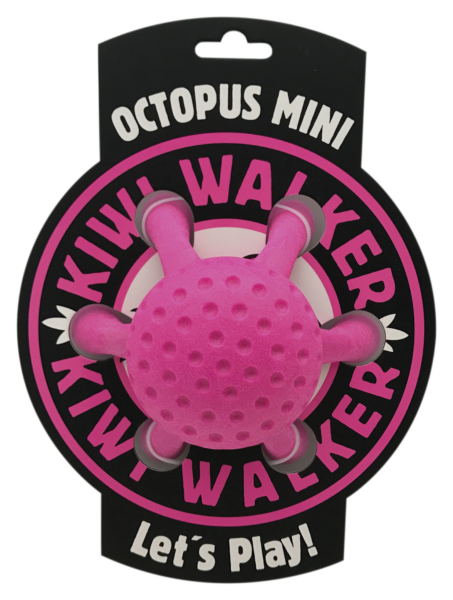 TPR-838 Igračka za pse Kiwi TPR hobotnica mini 12cm pink