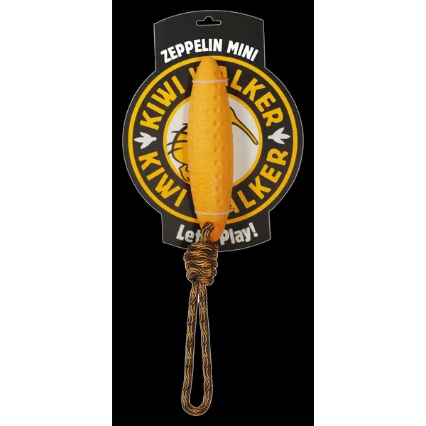 TPR-839 Igračka za pse Kiwi guma zeppelin mini 17cm narančasta