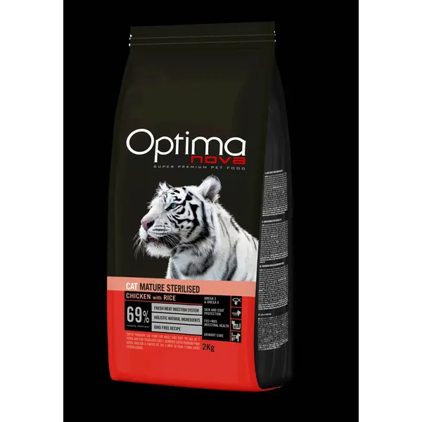 ONC16MA02 Optimanova cat adult Mature Sterilised Pile/riža 2kg LG