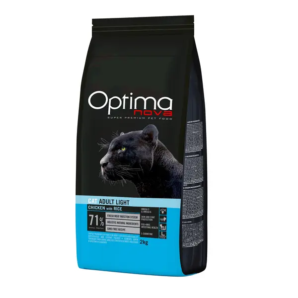 ONC18LH02 Optimanova cat adult Light pile/riža 2kg LG NOVO