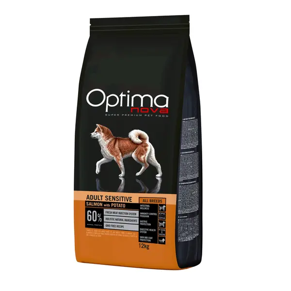 ONO20SS12 Optimanova dog Adult Sensitive losos krumpir 12kg GF