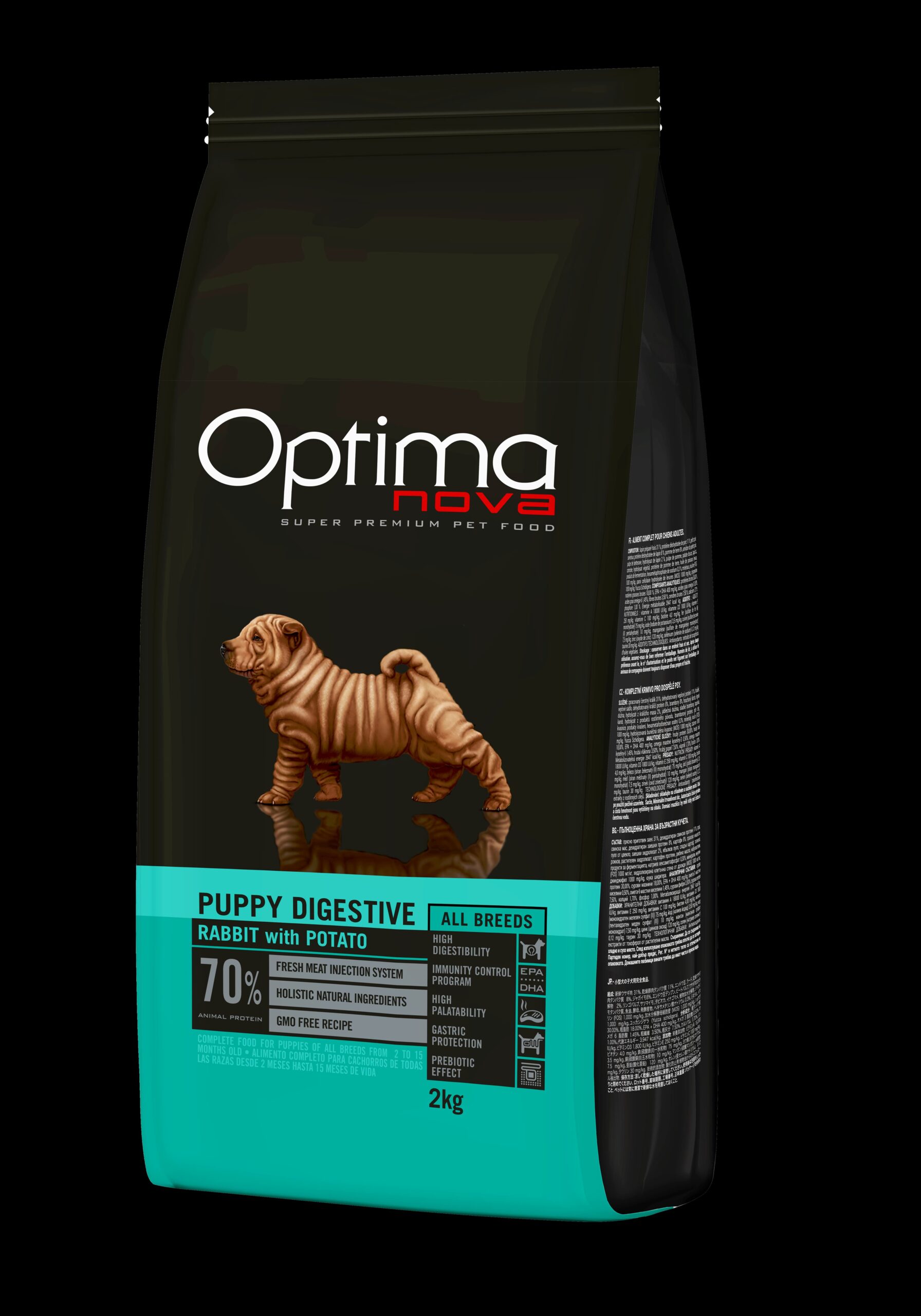 ONO21DP02 Optimanova dog puppy Digestive kunić/krumpir 2kg GF