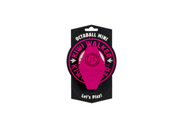 RUB-846 Igračka za pse Kiwi guma lopta za poslastice 11cm pink